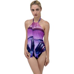 Headphones Sound Audio Music Radio Go With The Flow One Piece Swimsuit by Hannah976