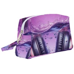 Headphones Sound Audio Music Radio Wristlet Pouch Bag (large) by Hannah976