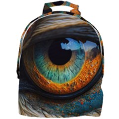 Eye Bird Feathers Vibrant Mini Full Print Backpack by Hannah976