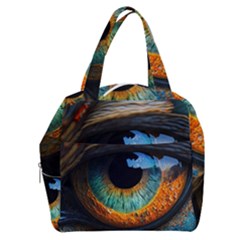 Eye Bird Feathers Vibrant Boxy Hand Bag by Hannah976