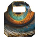 Eye Bird Feathers Vibrant Premium Foldable Grocery Recycle Bag View1