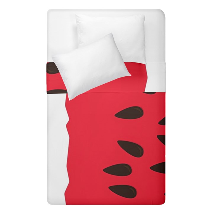 Watermelon Black Green Melon Red Duvet Cover Double Side (Single Size)