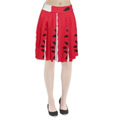 Watermelon Black Green Melon Red Pleated Skirt