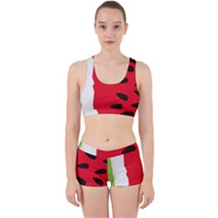 Watermelon Black Green Melon Red Work It Out Gym Set by Cemarart