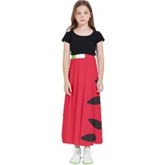 Watermelon Black Green Melon Red Kids  Flared Maxi Skirt