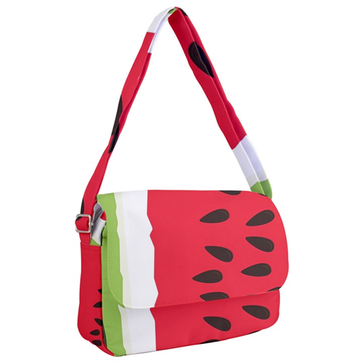 Watermelon Black Green Melon Red Courier Bag