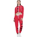 Watermelon Black Green Melon Red Cropped Zip Up Lounge Set View1