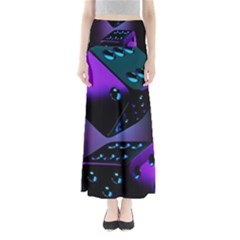 3d Love Ludo Game Full Length Maxi Skirt by Cemarart