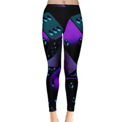 3d Love Ludo Game Inside Out Leggings by Cemarart