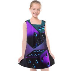 3d Love Ludo Game Kids  Cross Back Dress by Cemarart