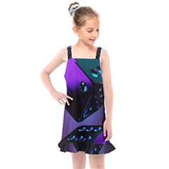 3d Love Ludo Game Kids  Overall Dress by Cemarart