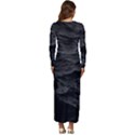 Black Sea Minimalist Dark Aesthetics Vaporwave Long Sleeve Longline Maxi Dress View4