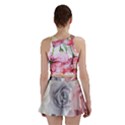 Pastel Rose Flower Blue Pink White Mini Skirt View2