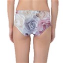 Pastel Rose Flower Blue Pink White Mid-Waist Bikini Bottoms View2