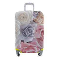 Pastel Rose Flower Blue Pink White Luggage Cover (small)