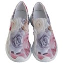 Pastel Rose Flower Blue Pink White Women s Lightweight Slip Ons View1