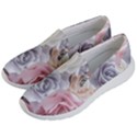 Pastel Rose Flower Blue Pink White Women s Lightweight Slip Ons View2