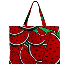 Summer Watermelon Fruit Zipper Mini Tote Bag by Cemarart