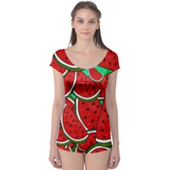 Summer Watermelon Fruit Boyleg Leotard  by Cemarart