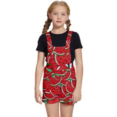 Summer Watermelon Fruit Kids  Short Overalls by Cemarart