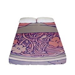 Ramen Kawaii Aesthetic Pink Fitted Sheet (full/ Double Size) by Cemarart