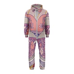 Ramen Kawaii Aesthetic Pink Hooded Jumpsuit (kids) by Cemarart