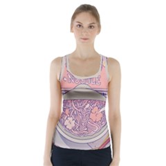 Ramen Kawaii Aesthetic Pink Racer Back Sports Top by Cemarart