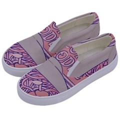 Ramen Kawaii Aesthetic Pink Kids  Canvas Slip Ons by Cemarart