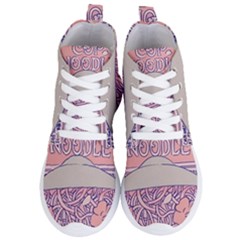 Ramen Kawaii Aesthetic Pink Women s Lightweight High Top Sneakers by Cemarart