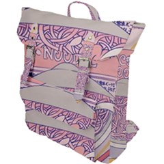 Ramen Kawaii Aesthetic Pink Buckle Up Backpack by Cemarart