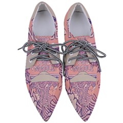 Ramen Kawaii Aesthetic Pink Pointed Oxford Shoes by Cemarart