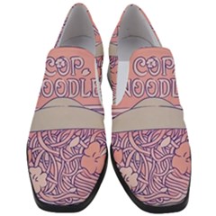 Ramen Kawaii Aesthetic Pink Women Slip On Heel Loafers by Cemarart