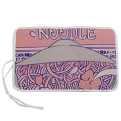 Ramen Kawaii Aesthetic Pink Pen Storage Case (l) by Cemarart