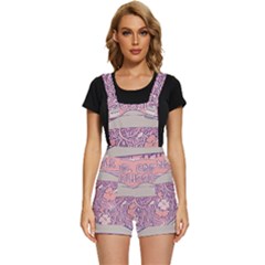 Ramen Kawaii Aesthetic Pink Short Overalls by Cemarart