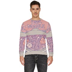 Ramen Kawaii Aesthetic Pink Men s Fleece Sweatshirt by Cemarart