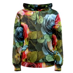 Flower Roses Women s Pullover Hoodie by Cemarart