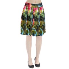 Flower Roses Pleated Skirt