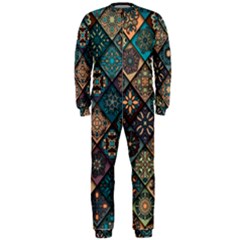 Flower Texture Background Colorful Pattern Onepiece Jumpsuit (men) by Cemarart