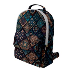 Flower Texture Background Colorful Pattern Flap Pocket Backpack (large) by Cemarart