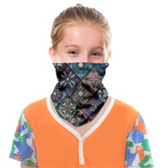 Flower Texture Background Colorful Pattern Face Covering Bandana (kids) by Cemarart