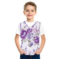 Flower-floral-design-paper-pattern-purple-watercolor-flowers-vector-material-90d2d381fc90ea7e9bf8355 Kids  Basketball Tank Top by saad11