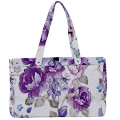 Flower-floral-design-paper-pattern-purple-watercolor-flowers-vector-material-90d2d381fc90ea7e9bf8355 Canvas Work Bag