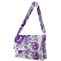 Flower-floral-design-paper-pattern-purple-watercolor-flowers-vector-material-90d2d381fc90ea7e9bf8355 Full Print Messenger Bag (s) by saad11