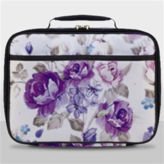 Flower-floral-design-paper-pattern-purple-watercolor-flowers-vector-material-90d2d381fc90ea7e9bf8355 Full Print Lunch Bag by saad11