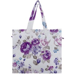 Flower-floral-design-paper-pattern-purple-watercolor-flowers-vector-material-90d2d381fc90ea7e9bf8355 Canvas Travel Bag by saad11