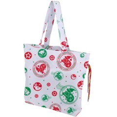 Christmas-texture-mapping-pattern-christmas-pattern-1bb24435f024a2a0b338c323e4cb4c29 Drawstring Tote Bag by saad11