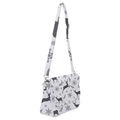 Gray-christmas-element-background-f4f0c9d44b5bbf0cb59e1f7f8d159344 Shoulder Bag With Back Zipper by saad11