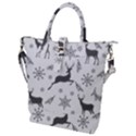 Gray-christmas-element-background-f4f0c9d44b5bbf0cb59e1f7f8d159344 Buckle Top Tote Bag View1