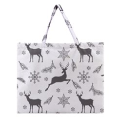 Gray-christmas-element-background-f4f0c9d44b5bbf0cb59e1f7f8d159344 Zipper Large Tote Bag by saad11