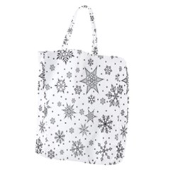 Snowflake-icon-vector-christmas-seamless-background-531ed32d02319f9f1bce1dc6587194eb Giant Grocery Tote by saad11